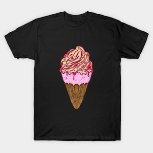 Tasty strawberry ice cream cone T-Shirt